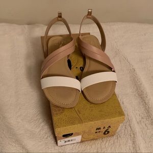 Never worn Mix No. 6 tri-tone sandals